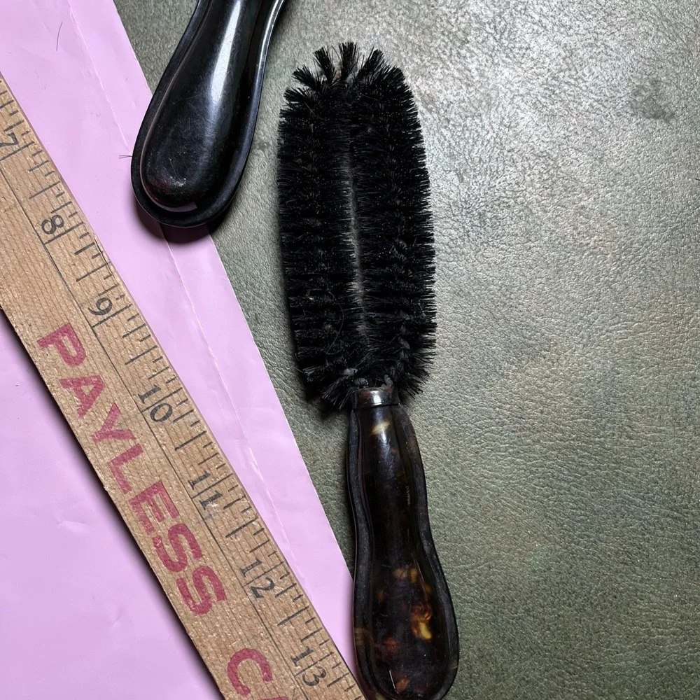 Vintage Stanley 3pc Nylon Bristle Brush W/Black Handle Made In USA